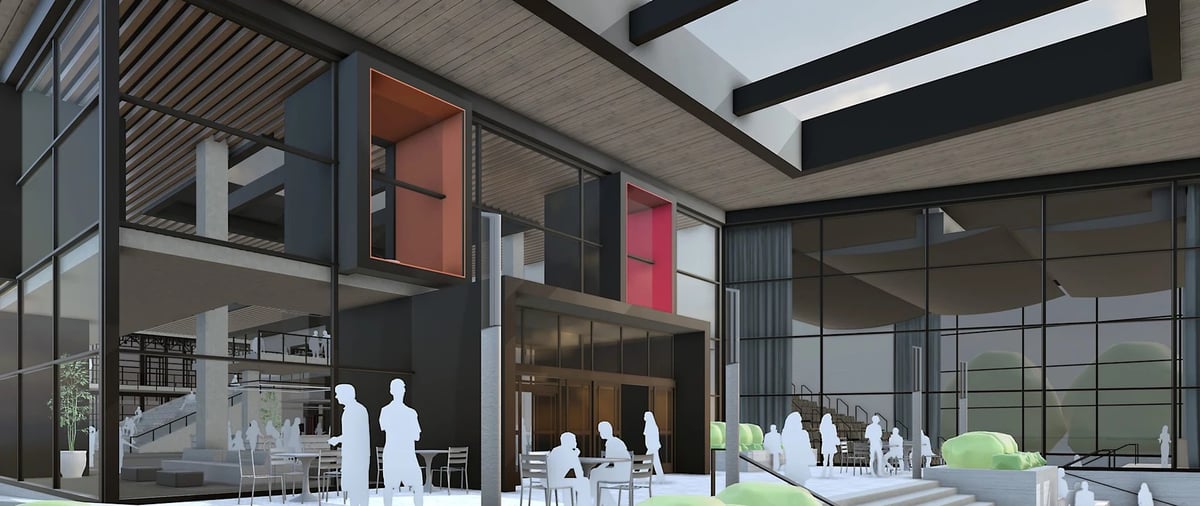 A modern public building modelled in SketchUp