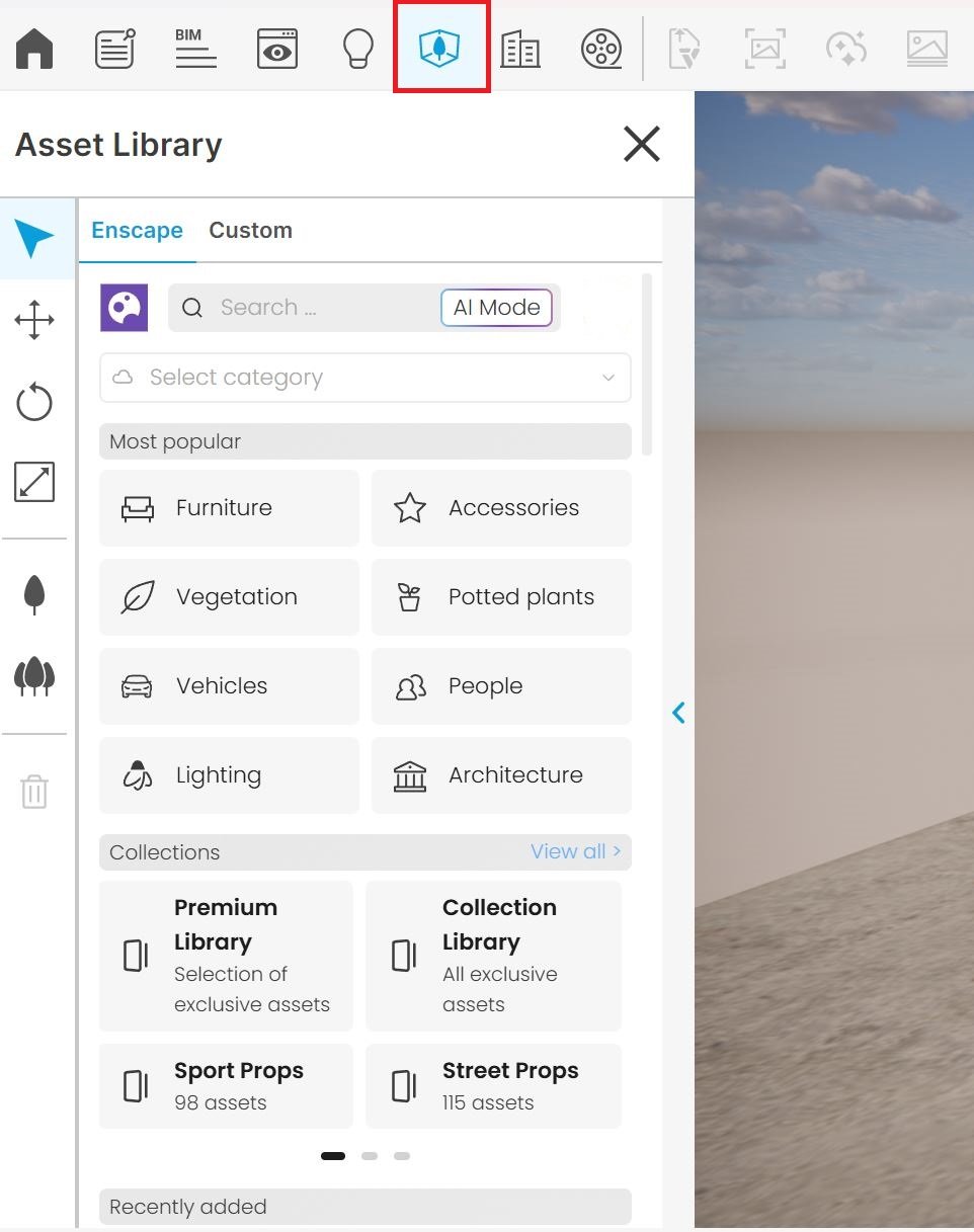 Enscape_AssetLibrary_exampleOpened_EnscapeUI.jpg