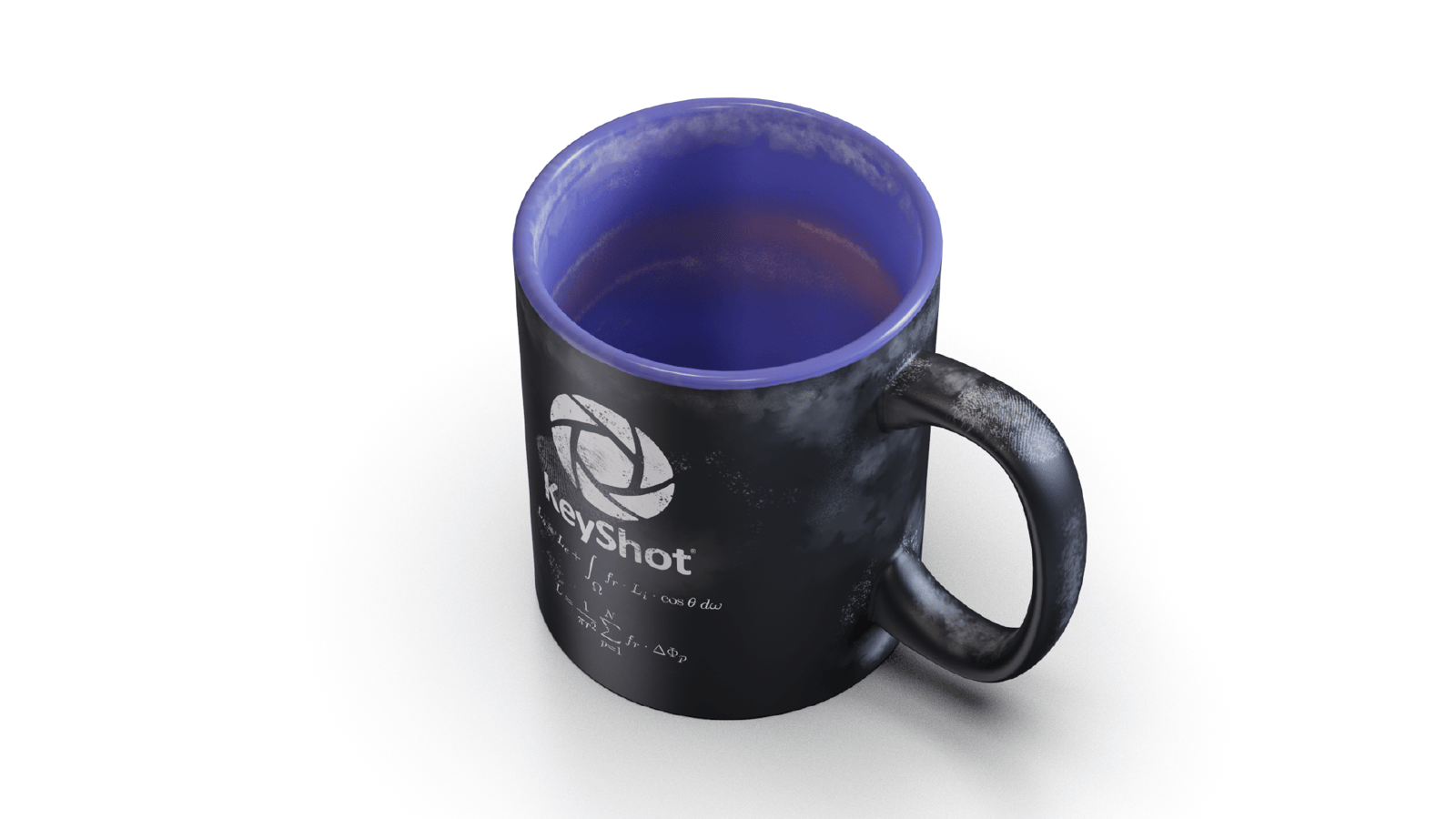 KeyShot Mug 3D Painted Wear Tear Inside Mug