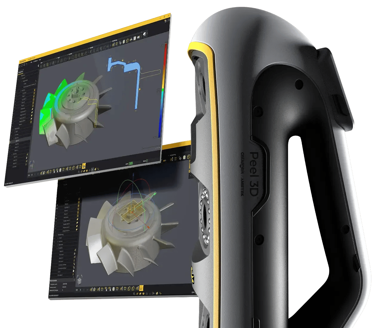 Peel 3 scanner with Peel.CAD Pro modelling and comparison tools