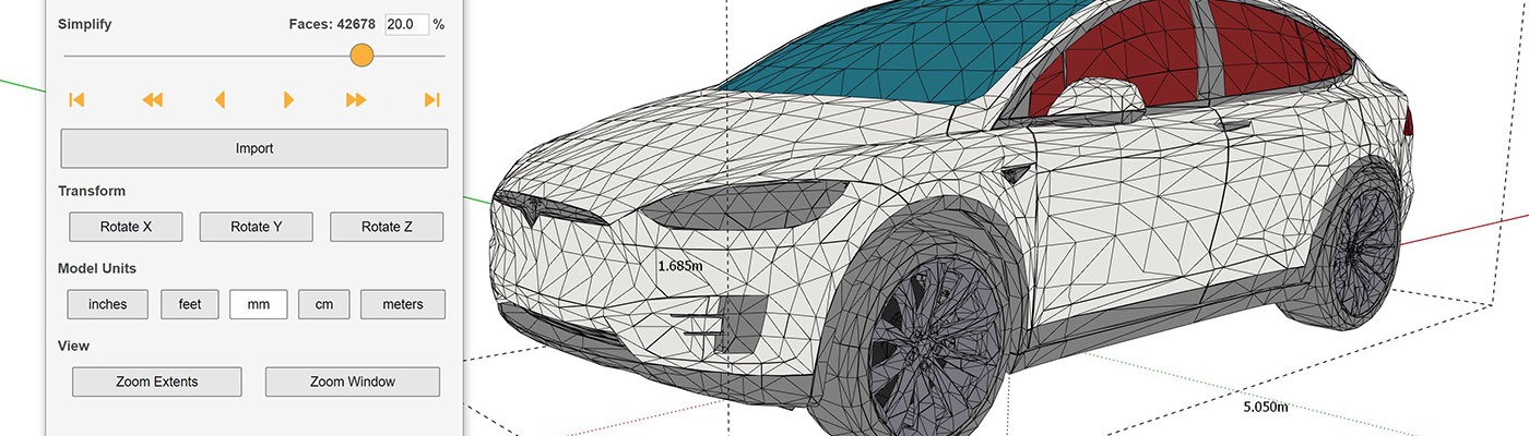 Skimp simplifying a detailed model for SketchUp