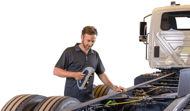 A Peel 3 scanner being used for maintenance and repair work