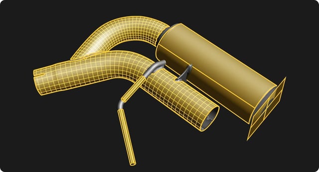 CAD entities and cross-sections being extracted from Peel scan data