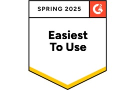 G2 Easiest to Use 2025 award badge