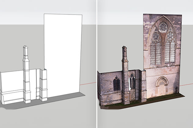 A point cloud being modelled over with Scan Essentials