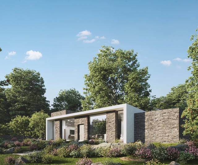 Garden pavilion landscape render by Miguel Cárdenas Hernández made with Skatter