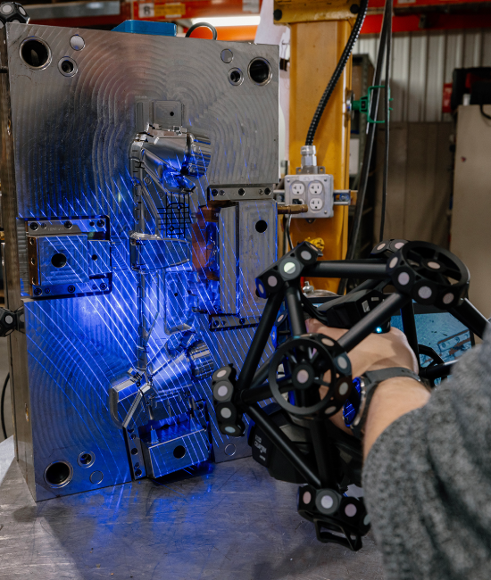 Measuring a production part with the MetraSCAN 3D