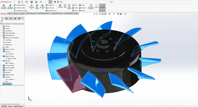 Completed Peel.CAD Pro model ready for export to SolidWorks