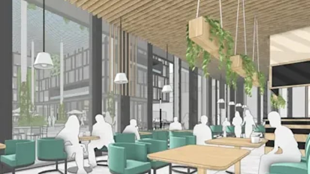 Interior with ambient occlusion shading in SketchUp 2025