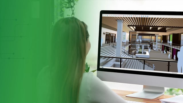 Detailed architectural model in SketchUp Pro