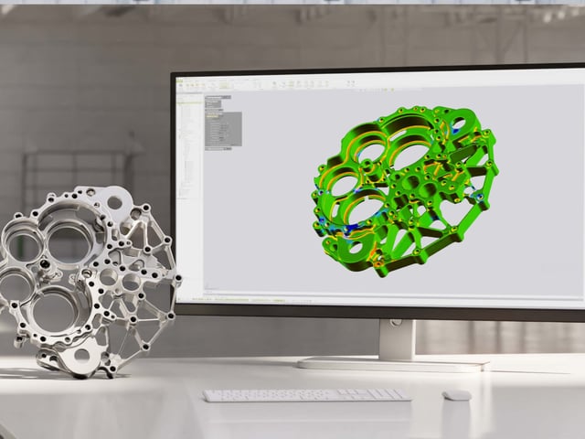 Deviation analysis of a machined aluminium housing in Geomagic Control X