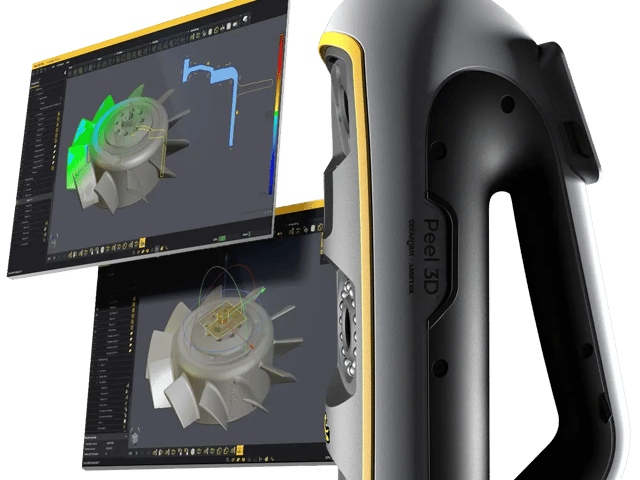 Peel 3 scanner with Peel.CAD Pro modelling and comparison tools