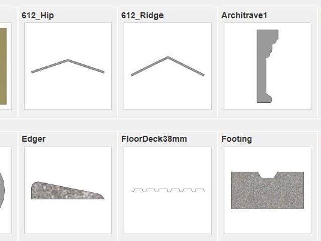 Profile Builder 4 profiles browser in SketchUp