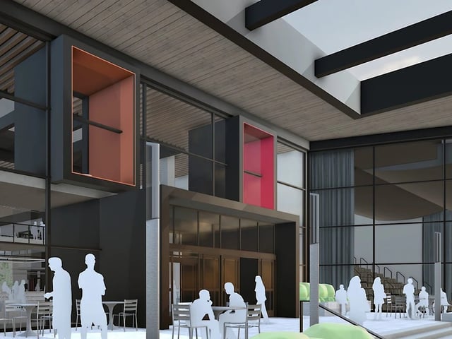 A modern public building modelled in SketchUp