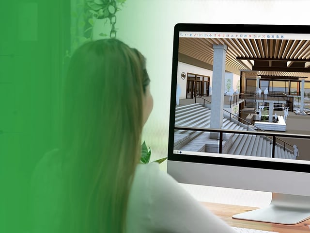 Detailed architectural model in SketchUp Pro