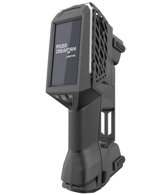 HandySCAN 3D EVO scanner rear view with touchscreen