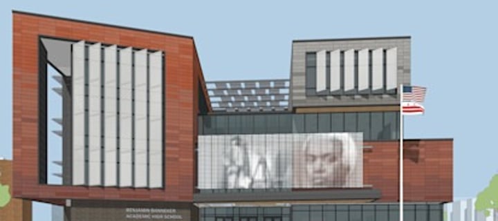 A school building modelled in SketchUp by students