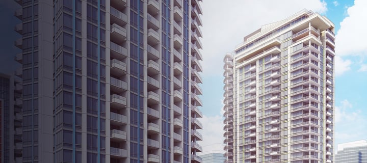 A multi-storey building modelled in SketchUp