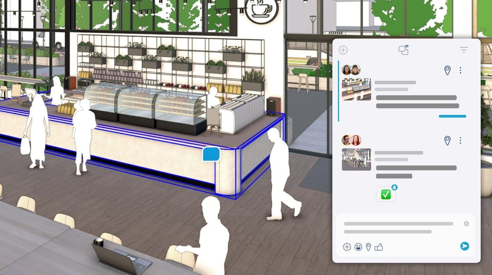 Comment mark-ups on a SketchUp model
