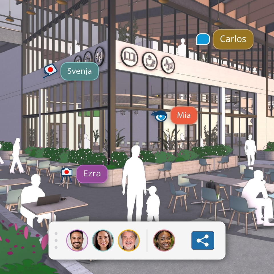 Exterior model in a live SketchUp collaboration session