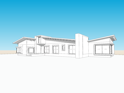 House concept sketched in SketchUp for iPad