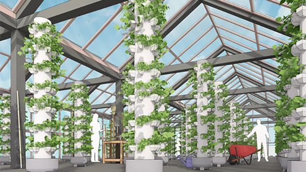 Greenhouse concept visualised in SketchUp Pro