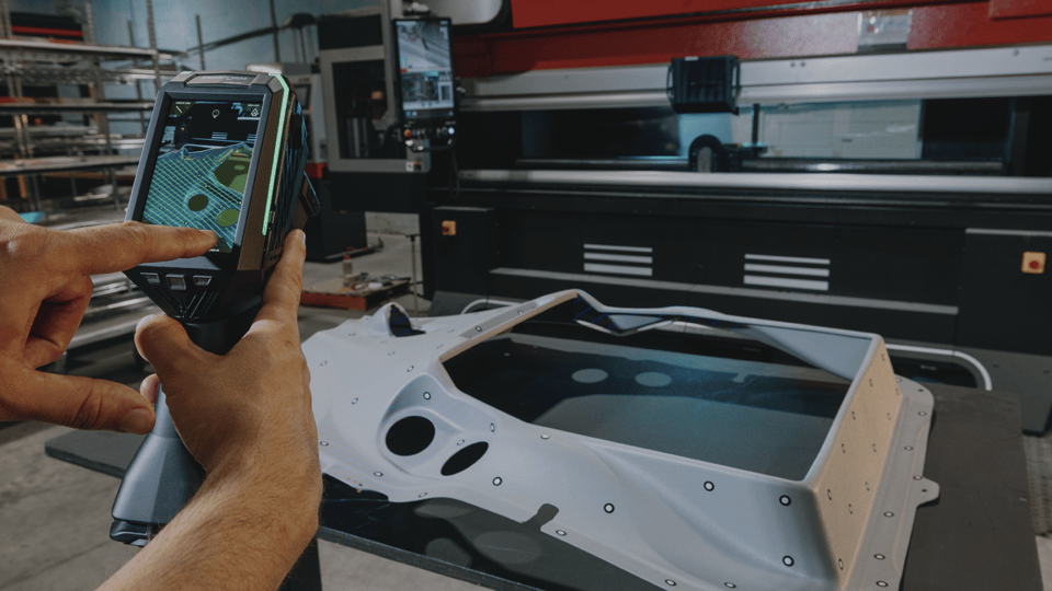 HandySCAN 3D EVO scanning a large industrial mould