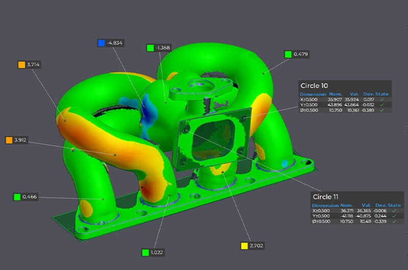 Creaform Metrology Suite inspection module interface