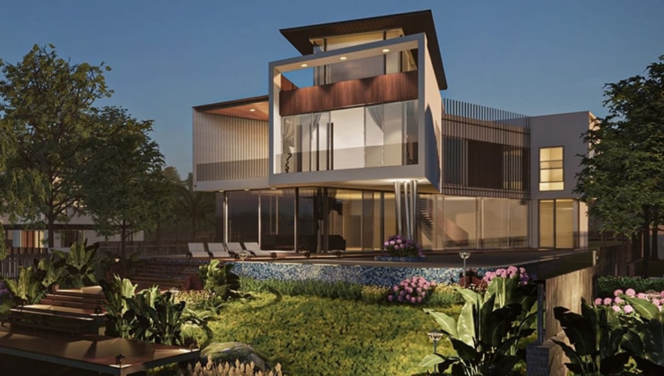 Riverside villa visualised with Enscape