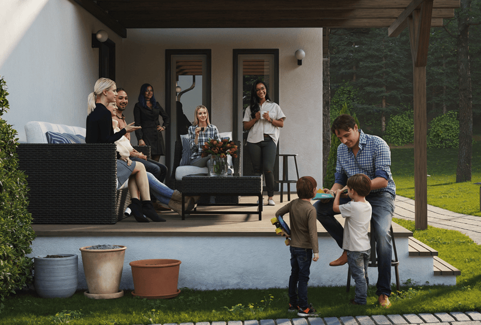 Family living scene explored during Veras ideation