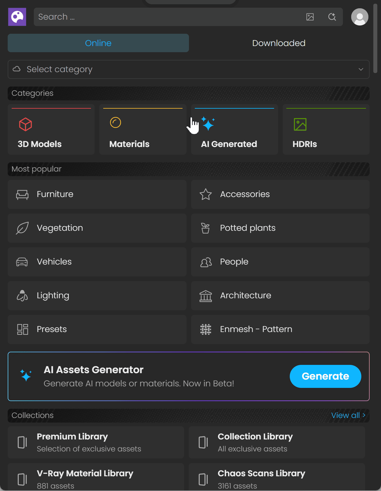 Cosmos_AI_Assets_Generator_Access - Materials.gif