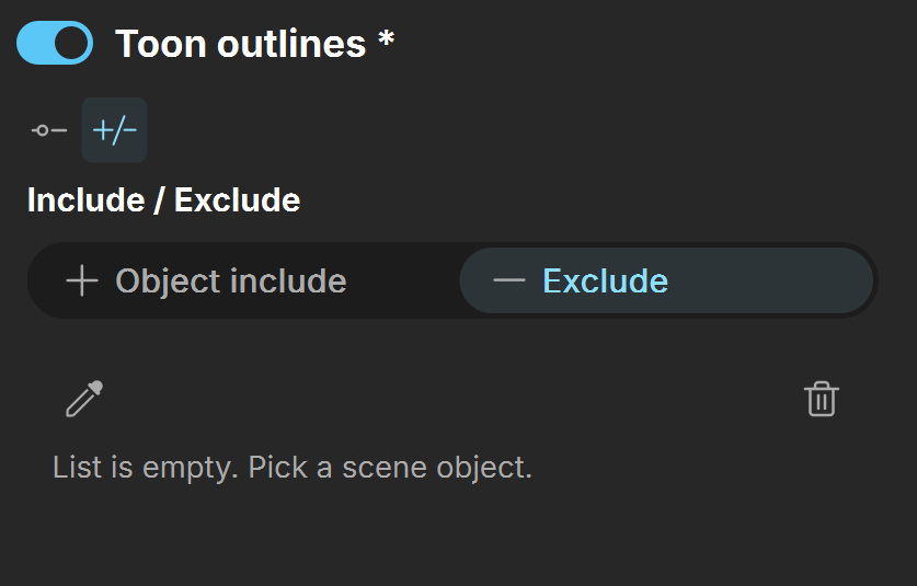 Vantage_MaterialsTab_ToonOutlines_IncludeExclude.png