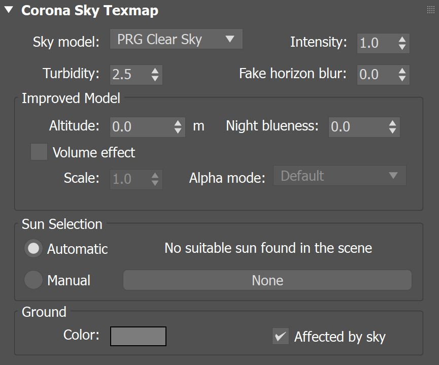 Corona Sky Texmap Rollout