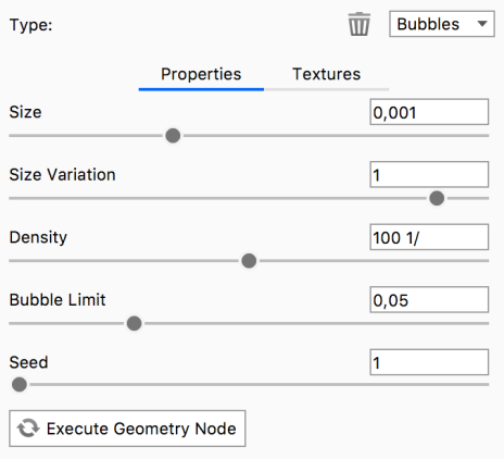 Bubbles properties