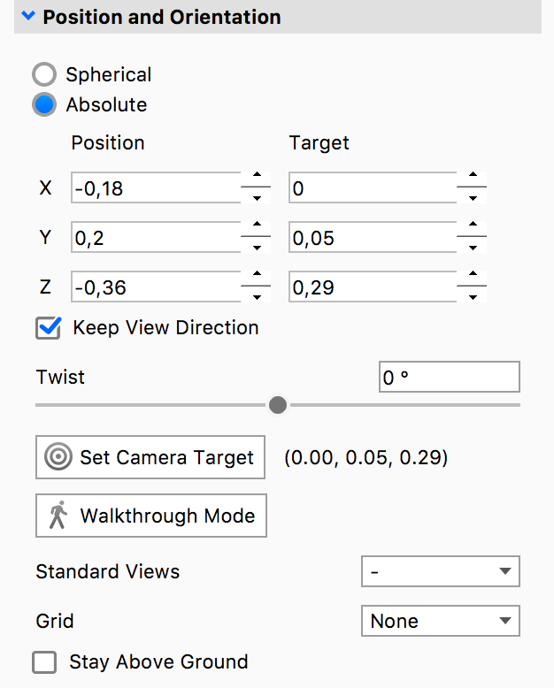 Camera absolute