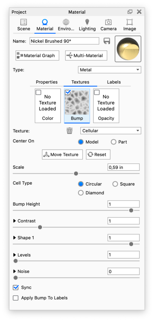 Cellular texture panel