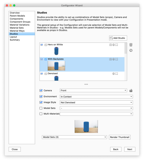 Configurator studios
