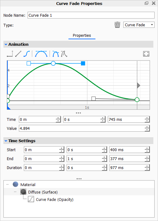 Curve fade panel