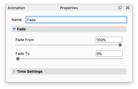 Fade properties