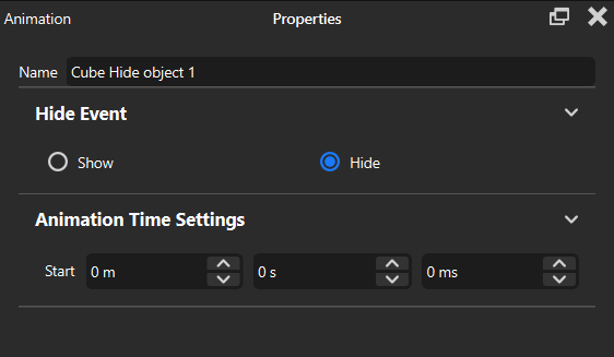 Hide Animation Properties