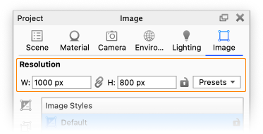 Image tab resolution