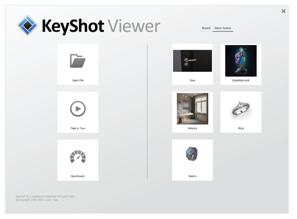 KeyShot Viewer splash screen.