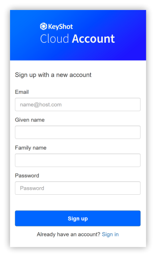 KS cloud account sign up 1 EN