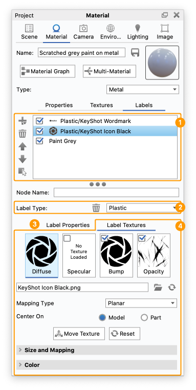 Label panel