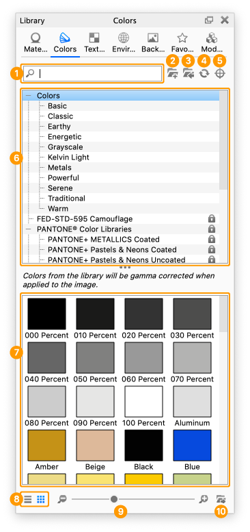 Library colors