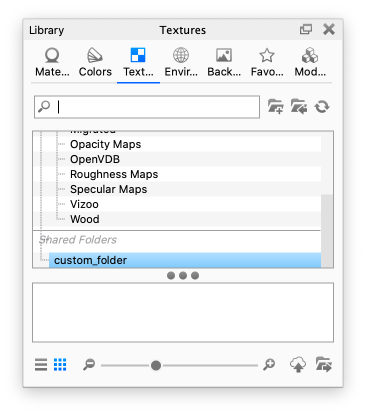 Library custom folder