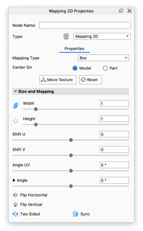 Mapping2D panel
