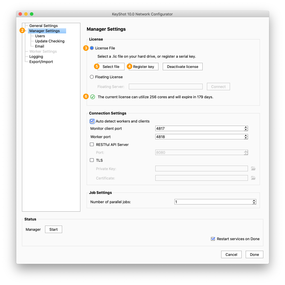 NR managersettings lic