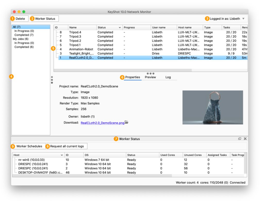 NR monitor ui