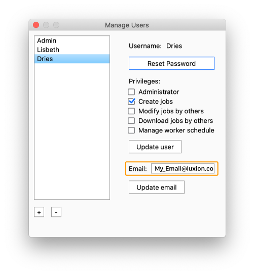NR monitor user email